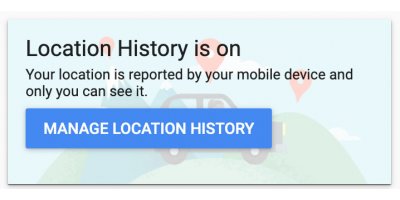 Screenshot of Google site regarding your location