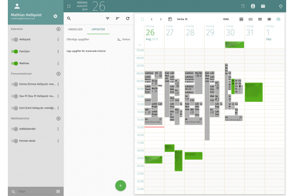 Screenshot of SOGo Calendar