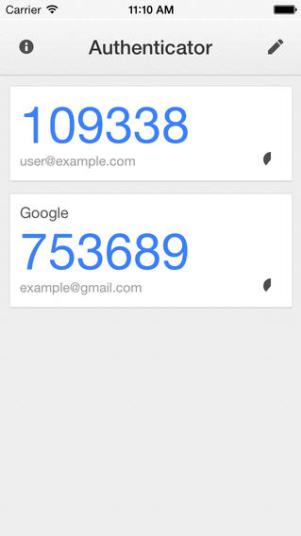 Google Authenticator on a phone