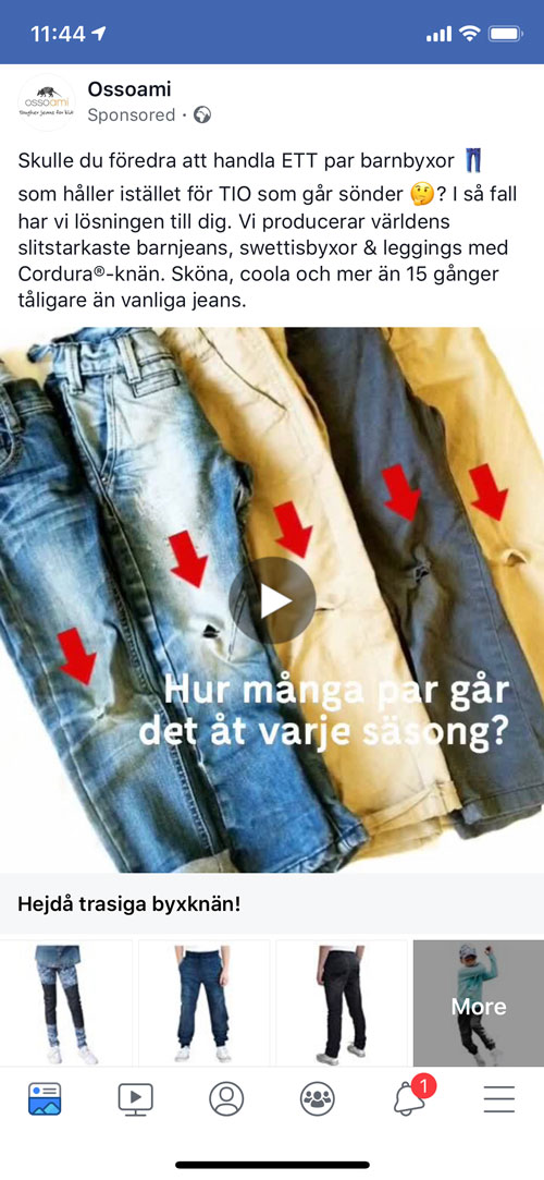 Swedish ad for kids clothes